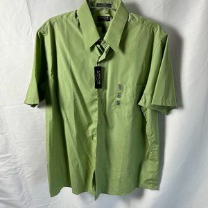 Arrow Short Sleeve Button Shirt New Men's Sz L 16 1/2 Wrinkle Free